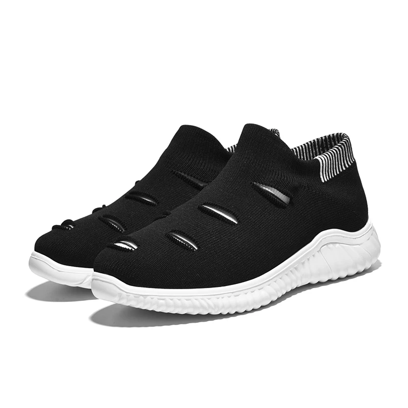 New Summer Hot Sale Man Casual Shoes Breathable Light Fashion Male Loafers Adult Outdoor Soft Non-slip Black Men Sneakers