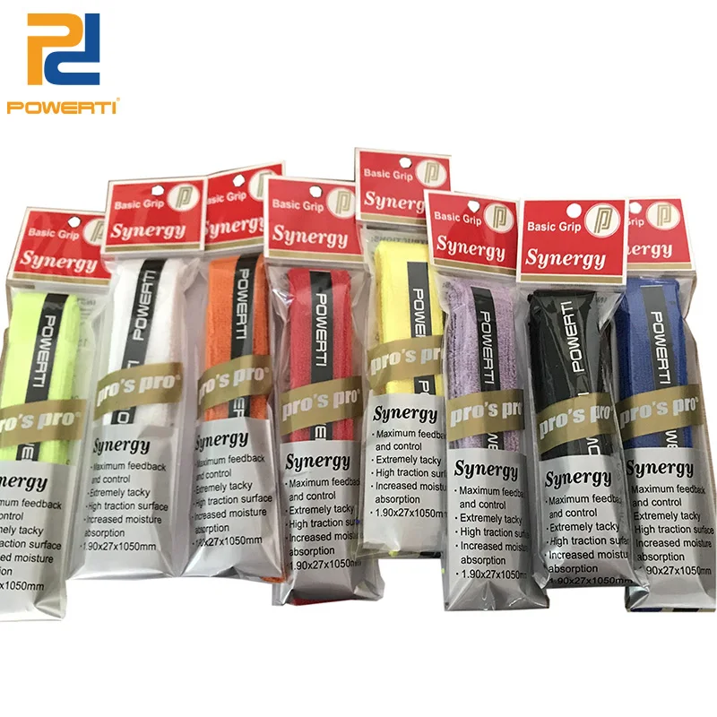 

Powerti 12pcs/lot Cotton Towel Sweatband Tacky Tennis Overgrip Absorption Sweat Grip Breathable Black Grip Black Grip Men