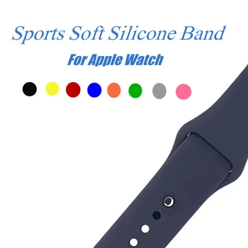 

Sports silicone Band For Apple watch Series 3 / 2 Replace Bracelet Strap watchband Watchstrap for apple watch 42mm 38mm