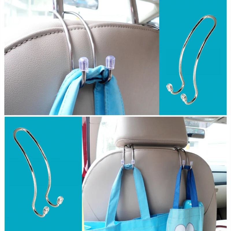 Металлический Мультифункциональный автомобильный крючок для сиденья авто подголовник Вешалка для сумок Держатель Зажимы для автомобиля