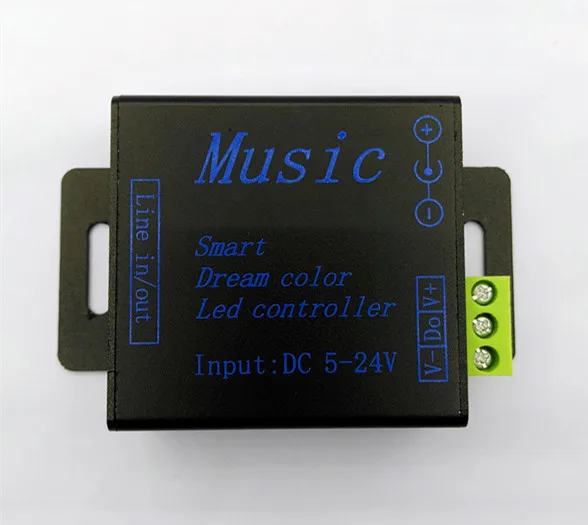 1 шт. DC5V-24V SPI RGB Smart dream цветной музыкальный контроллер для управления 250 пикселей 5050