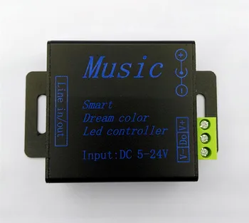 

1pcs DC5V-24V SPI RGB Smart dream color music controller to control 250pixels for 5050 ws2811 ws2812b led strip modules strings