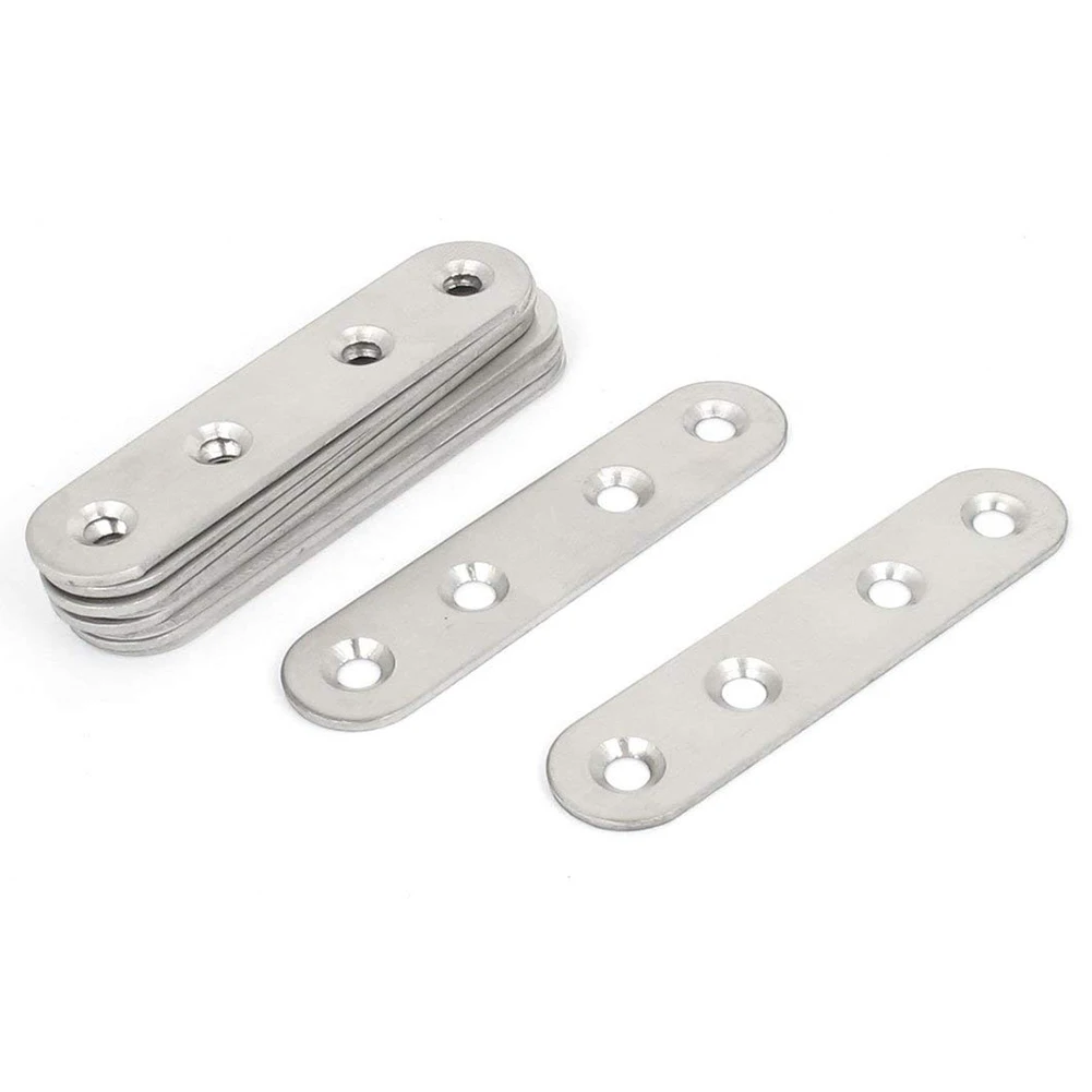 

10pcs Hot Sale 77x17x1.8mm Straight Repair Joining Mending Flat Plate Bracket One-line Flat Angle Piece Corner Brackets