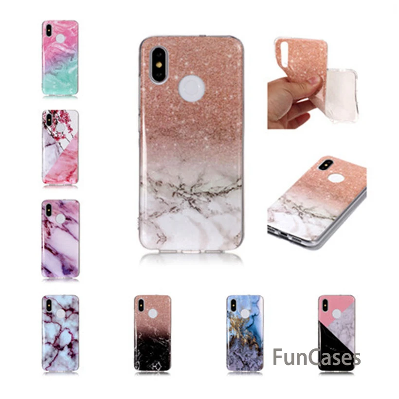 

Case For Xiaomi Mi Mix 2S Silicone Case For Xiaomi Mi 8 6 6X A2 Luxury Marble Flower Geometric Soft Phone Cover Redmi handphone