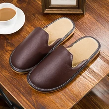 Домашние тапочки в японском стиле; очень мягкие весенне-осенние тапочки из натуральной кожи для женщин и мужчин; нескользящая домашняя повседневная обувь для пар