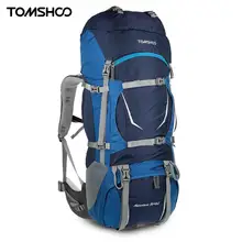 TOMSHOO 75L походная Сумка для кемпинга, рюкзак для путешествий, рюкзак для альпинизма, водонепроницаемый рюкзак с внутренней рамой, походная сумка с дождевой крышкой