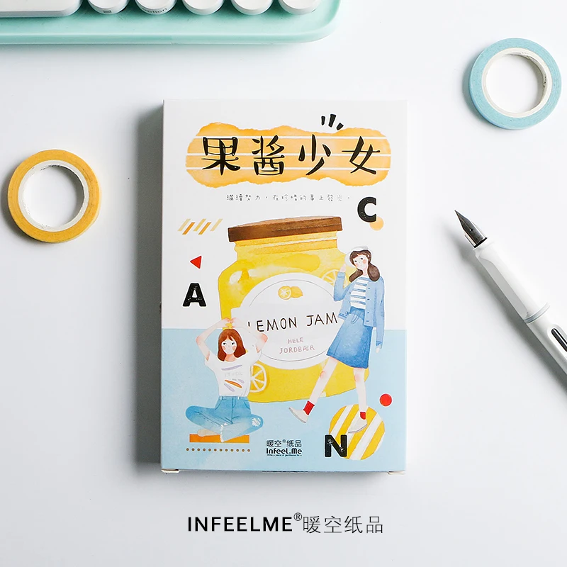 

Infeel.me jam girl postcard Bookmark Letter paper greeting card 1 lot = 1 pack = 30 pcs