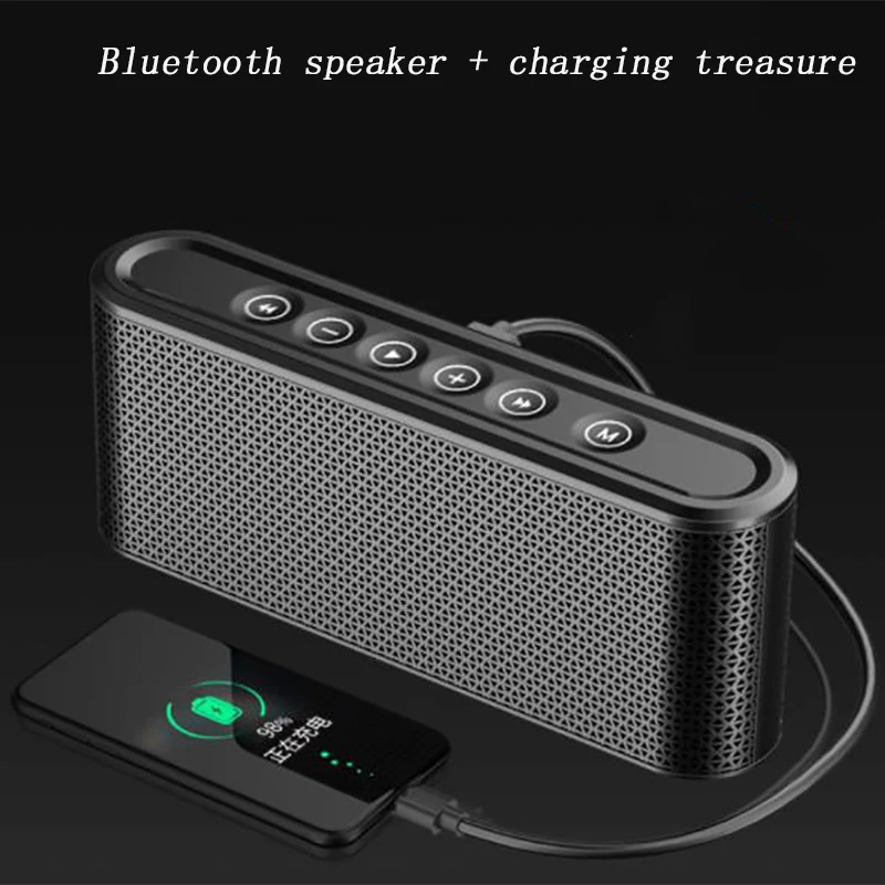 

Wireless Bluetooth speaker card u disk Heavy subwoofer Double battery Smart touch Bluetooth 4.2 MP3 32G