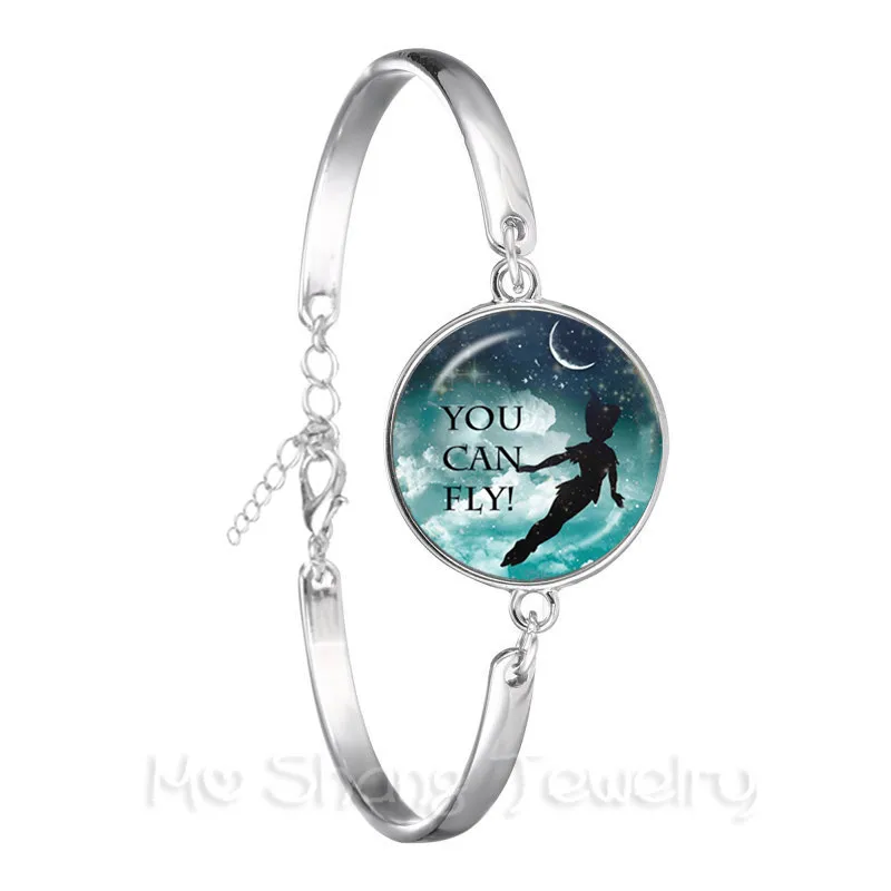 Glow In The Dark Peter Pan Bracelet You Can Fly Fairy Tale Bangle Neverland Chain For Men Women Kids Gifts | Украшения и