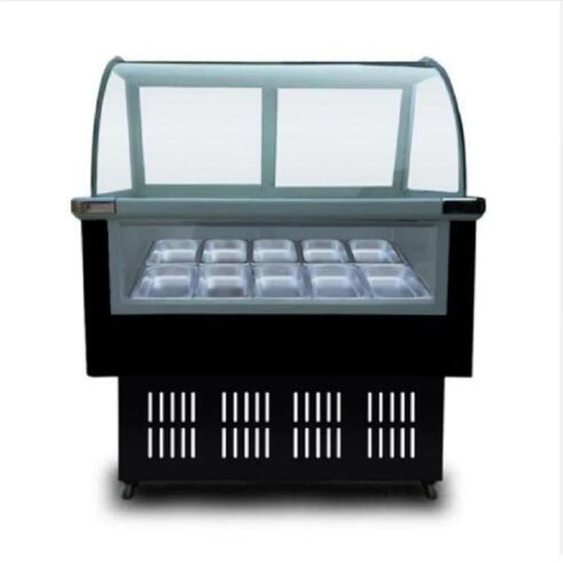 Стеклянная витрина для льда, морозильная камера, ручная Холодильная витрина мороженное, холодильная витрина