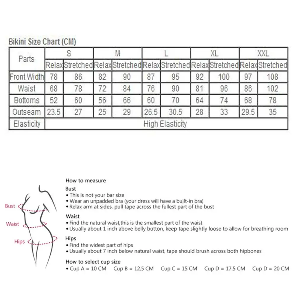 bath suit sizes