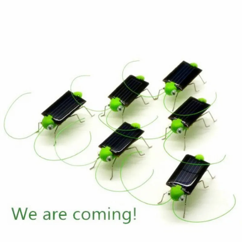 Mini Solar Powered Grasshopper Insect Science Educational Robot Toy Have Fun (1)