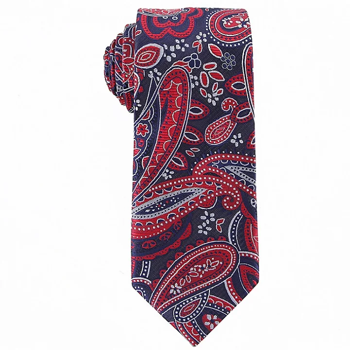 Портной Смит 1200 стежков 7,5 см мужские галстуки, новые мужские модные галстуки с узором пейсли, жаккардовые галстуки Corbatas Gravata, мужской деловой толстый галстук - Цвет: paisley tie PPT-005
