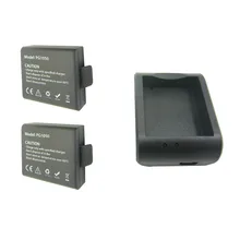 For EKen Battery 1050 mAh H9 H9R H8 H8R 4K Action camera 2 Batteries 1 Charger for Eken 4K SJCAM SJ4000 Sports Action camera