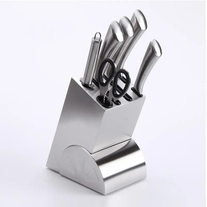 High quality Household Stainless steel knife holder Cutter 6 Holes