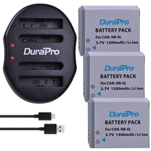 3pc NB-6L NB6L NB 6L NB-6LH 1300mAh Rechargeable Li-Ion Battery + USB Charger For CANON PowerShot SX240 SX260 HS IXY110 SD980