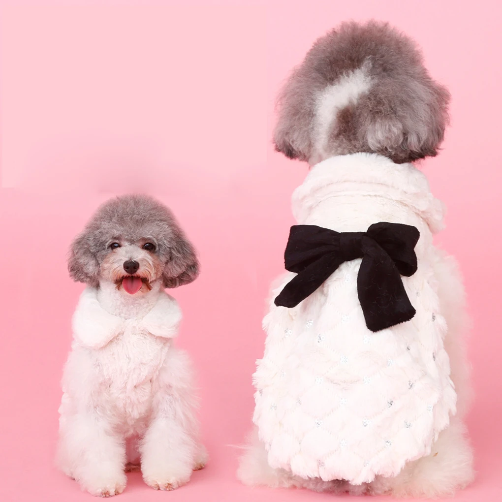 Pet Clothes Elegant Luxury Fur Winter Overcoat For Samll Dog and Cat