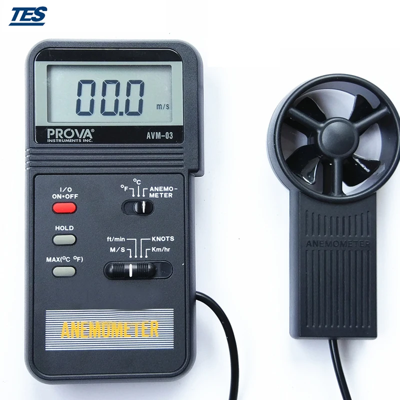 Portable Digital Anemometer Air Flow Meter AVM 03 (0.0 45m/s)in Speed