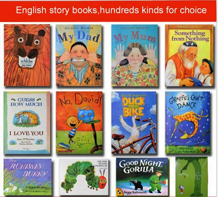 English picture storybook The very hungry caterpillar The giving tree DUCK BIKE parents kids reading books 5pcs/lot