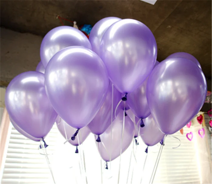 10pcs 10inch 2.2g Heart Balloons Latex Wedding Decor Birthday Party Decorations Kids Latex Balloon Air Balls Inflatable Boy Toys - Цвет: A8 LightPurple Round