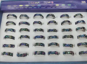 

flower mood ring mix size change color ring to the temperature of your blood mix size 100pcs