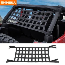 SHINEKA Sul Tetto Amaca Impermeabile di Copertura Resto Storage di Rete Per Jeep Wrangler TJ JK JKU JL 1997-2019 Esterno accessori