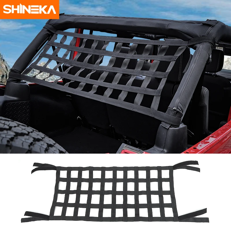 Najtaniej SHINEKA dachu hamak wodoodporna pokrywa reszta sieci dla Jeep Wrangler TJ JK JKU JL 1997 2019 akcesoriów zewnętrznych