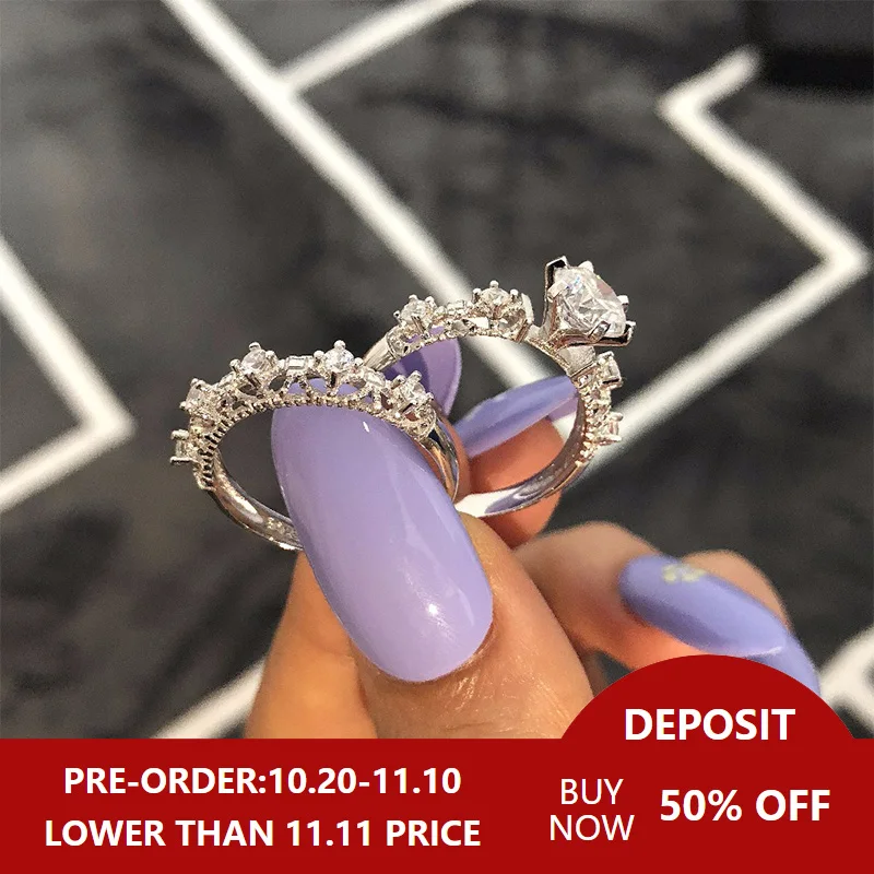 Moonso Real 925 Sterling Silver Ring Finger anel aneis CZ Stone for Women Jewelry Pure Wedding Engagement wholescale LR1942S Moonso Real 925 Sterling Silver Ring Finger anel aneis CZ Stone for Women Jewelry Pure Wedding Engagement wholescale LR1942S