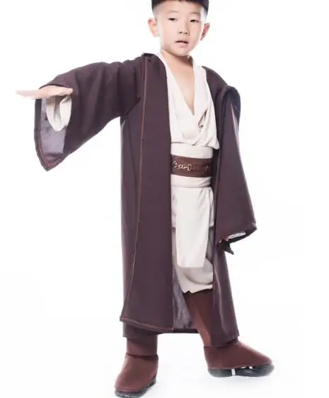 Hot Sale Boys Star Wars Deluxe Jedi Warrior Movie Character Cosplay Party Clothing Kids Fancy Halloween