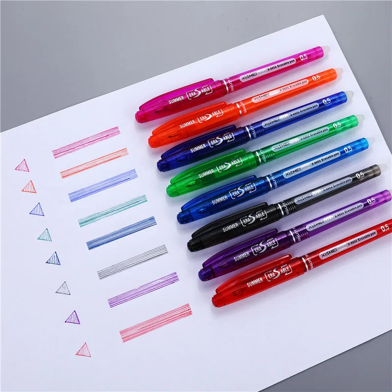 

1pc 8 Colors Erasable Cute Gel Pens Thermometer Kawaii Creative Pen Set Painting Drawing Office School Stationery Supplies 04258