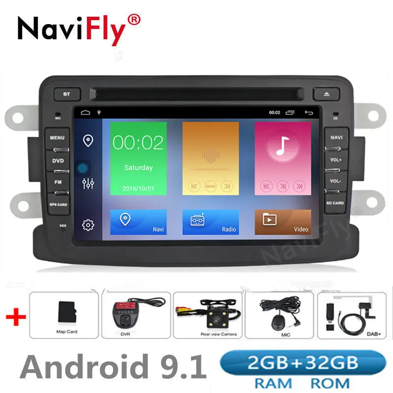 Android 9 1 Автомобильный dvd Радио мультимедийный плеер для Dacia Sandero Duster Captur Lada Xray 2 Logan
