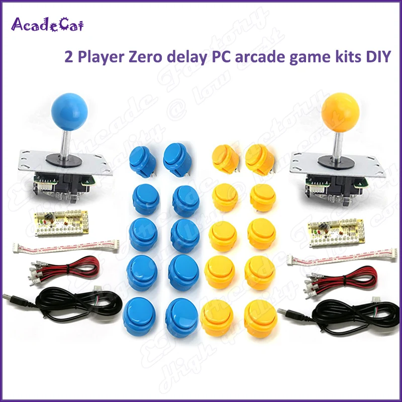 Бесплатная доставка 2 игрока Zero Delay DIY PC аркадные игровые наборы для Jamma боевые
