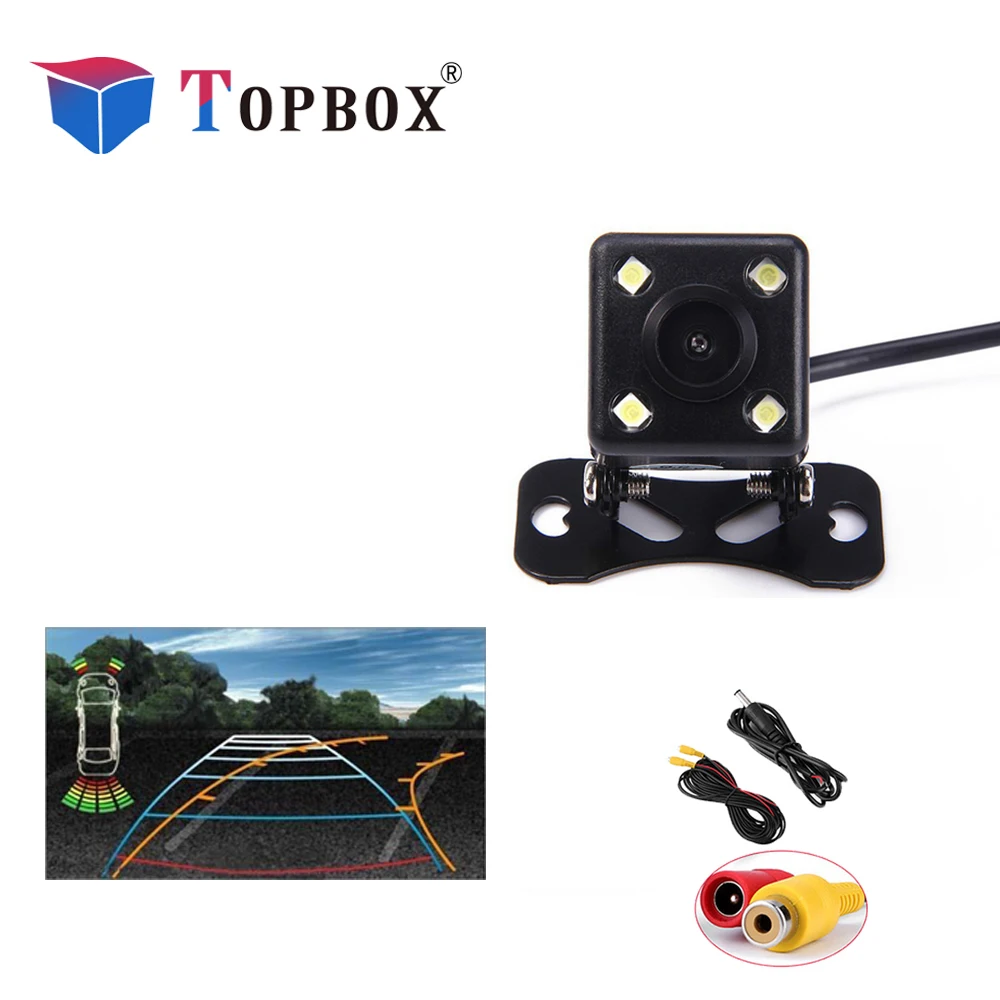 

Camecho 4 Led Lamps Reverse Camera Night Vision Car Rear View Camera Wide View Angle Reverse Parking Assistance Backup Cameras