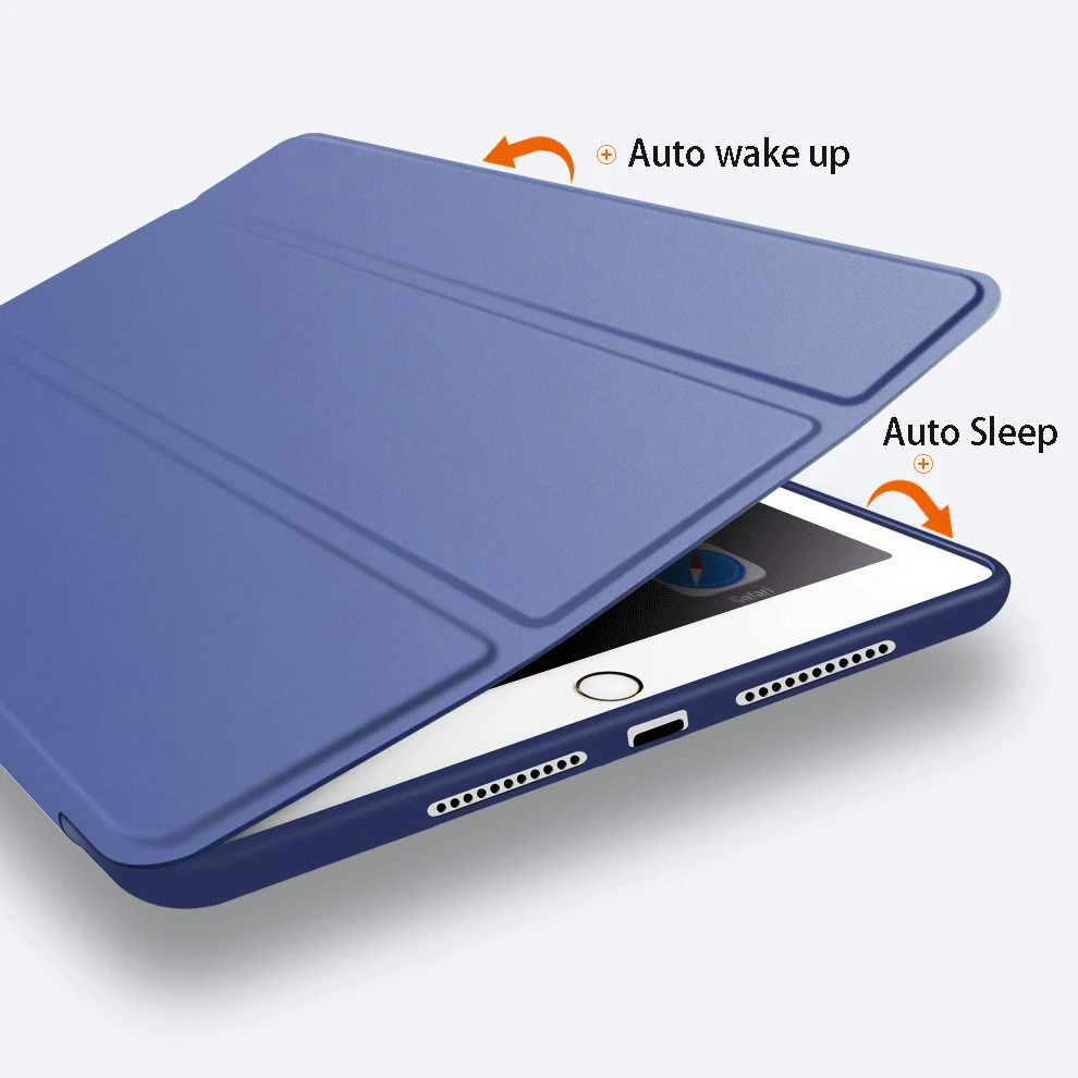Чехол для iPad 9,7 дюймов модель A1822 A1823 A1893 A1954 Мягкий силиконовый чехол с подставкой из искусственной кожи с функцией автоматического сна