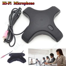 Free Shipping! 3.5mm Audio Jack Hi-Fi Headphone Condenser Omnidirectional Conference Microphone Mic For Teleconferencing Desktop