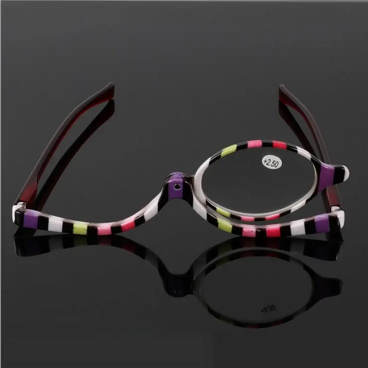 

Readers Magnifying Makeup Glasses Eye Make Up Spectacles Flip Down Lens Folding Cosmetic Womens Reading Glasses