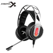 Компьютер Игровые наушники с микрофоном MIC xiberia X12 лучшие оголовье Стерео Игры для наушников шлем для PC Gamer