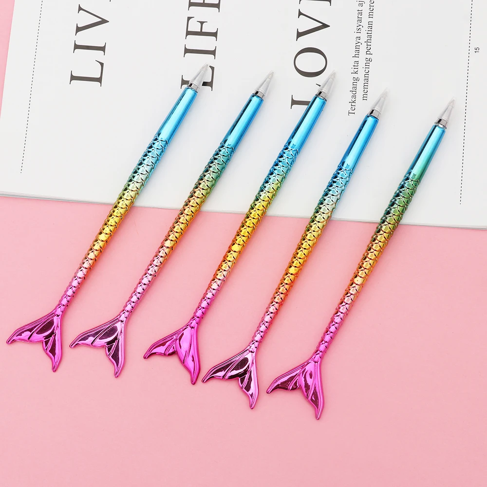 

1pc 1.0mm Mermaid Ballpoint Pen School Supply Ball Point Rainbow Colors Roller Ball Pens Office Gift Stationery
