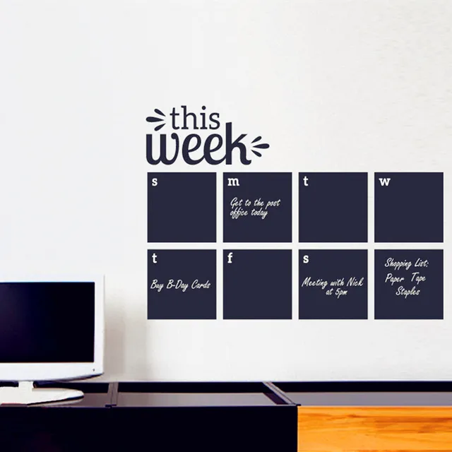 2016 Weekly Wall Planner Calendar Decal Chalkboard Decals 2016 Weekly Wall Planner Calendar Decal Chalkboard Decals Blackboard Sticker