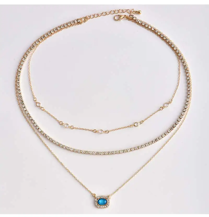 USTAR многослойные цепи Чокеры ожерелья для женщин Богемия со звездами, в стиле бохо ожерелья с кулонами в виде Луны модные вечерние ювелирные изделия