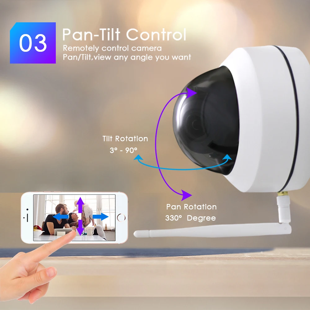 CTVMAN мини камера Wifi купольная PTZ безопасность беспроводная наружная CCTV 4X Zoom 1080P