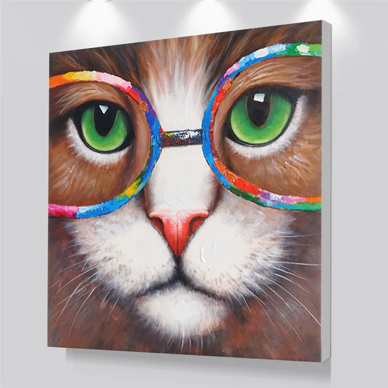 

Modern Abstract Cat Oil Painting Printed Canvas Paintings Modular Pictures Wall Art Canvas for Living Room Decoration No Frame