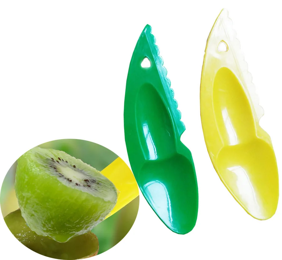 

Knifes fruit cutter Fruit Pulp Spoon New 2 in 1 Kiwi Easy Peelers Cutter Fruit Peeler Kitchen Tool Random color