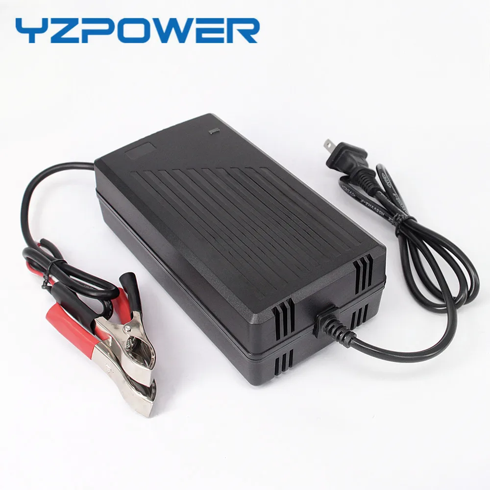 YZPOWER 40,15 V 4A 4.5A 5A LifePO4 Батарея Зарядное устройство для 11S 35,2 V lifepo4 Батарея
