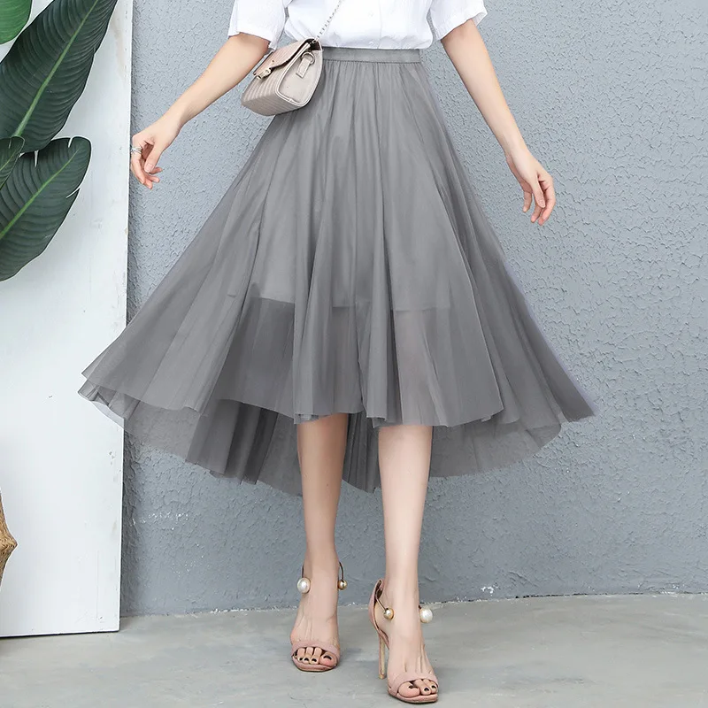 Yarn skirt 2018 female long section tide tail irregular lace skirts