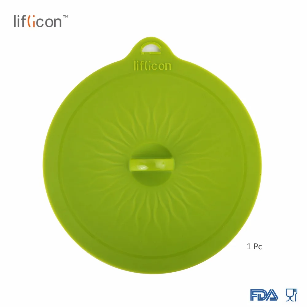 Стеклянные крышки Liflicon 8 46 дюйма (215 мм) силиконовые на присоске цветные пищевые