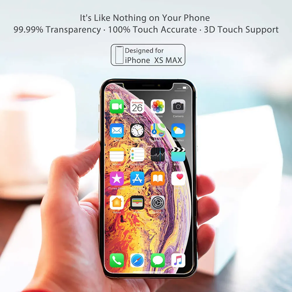 3PCS Screenprotector Tempered Glass for IPhone X XR XS 11 Pro Max 8 7 6 6S Plus 5 5S SE 8plus 4 4S 5C Screen Protector Film Phone Verre Tremp