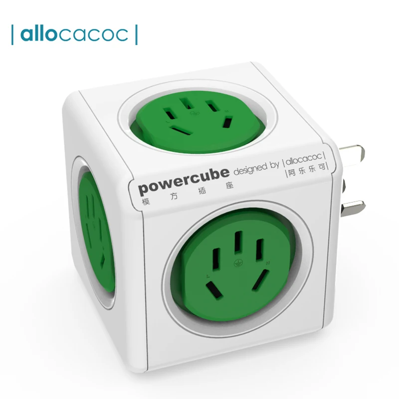 Pаспродажа Allocacoc оригинальный мощность полосы для Австралии расширители АС Plug Cube зарядки Стандартный 10A 250 в 2500 Вт умный дом применение