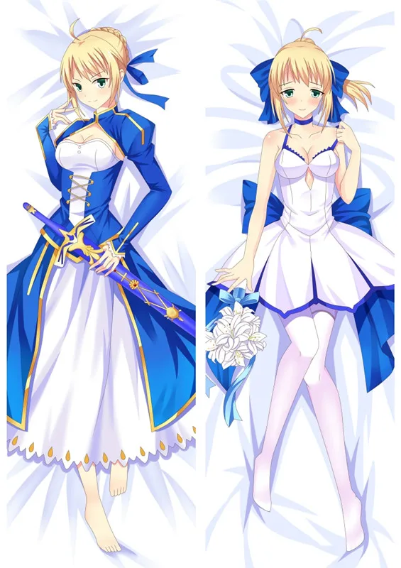 Аниме Dakimakura Body Fate Stay Night Saber 150x50 см 100x35 см чехол для подушки манга 1 - Цвет: Розово-красный