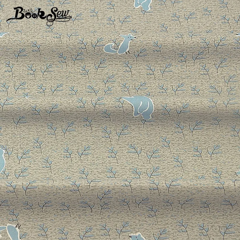 Booksew 100% Cotton Twill Fabric Sewing Cloth Animal Design Home Textile Baby Bedsheet Patchwork DIY Doll Craft Fat Quarter CM | Дом и сад